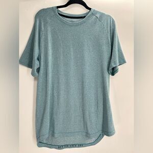 Lululemon Men’s Drysense Blue Athletic Training Short Sleeve Shirt Size L? XL?